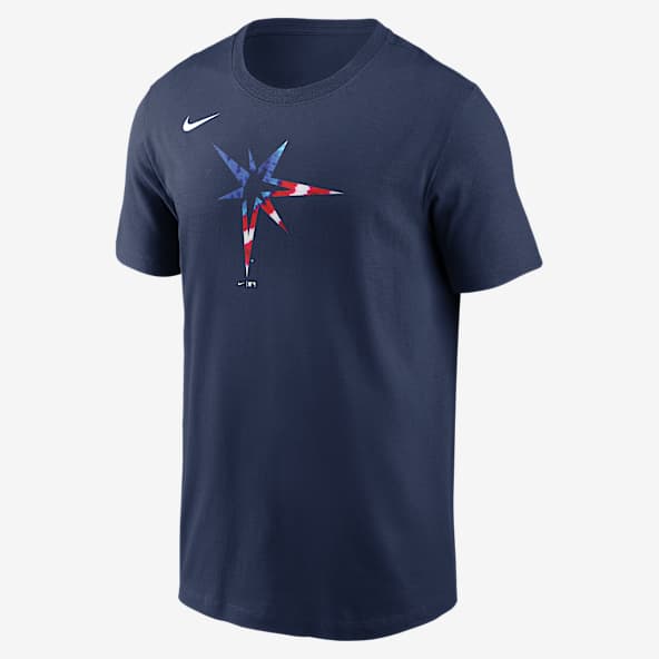【お盆値下げ】 Nike MLB タンパベイ・レイズ　Tシャツ　ネイビーL NIKE MLB タンパベイ・レイズ Tシャツ チーム ワードマーク
